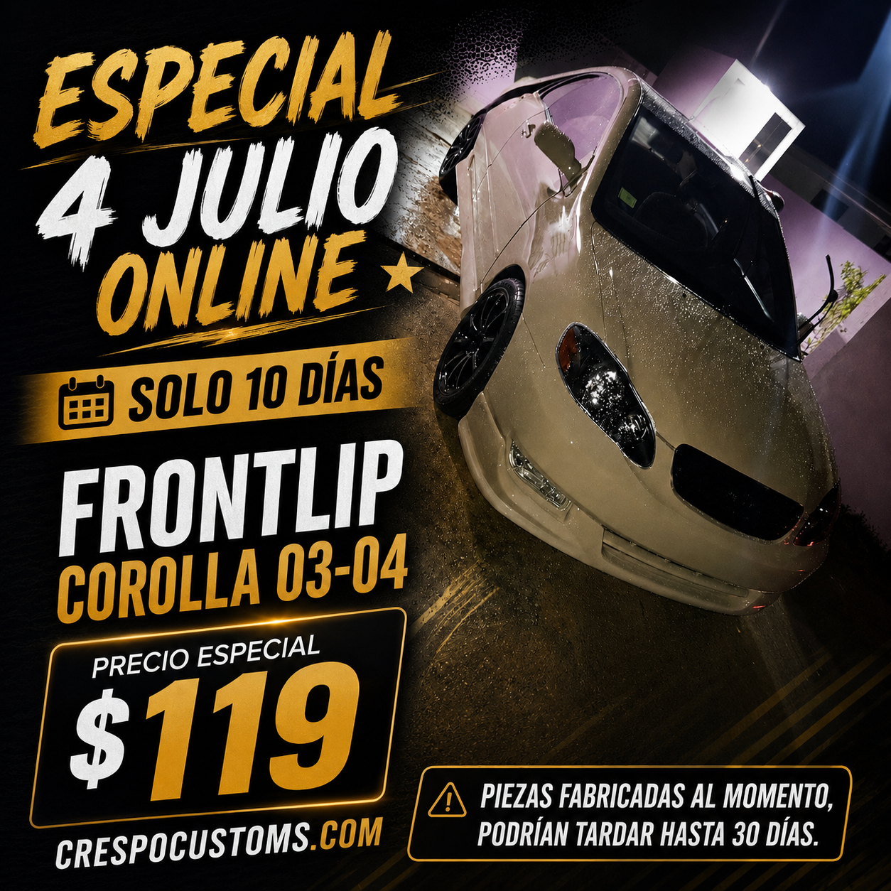 Frontlip Corolla 03-04