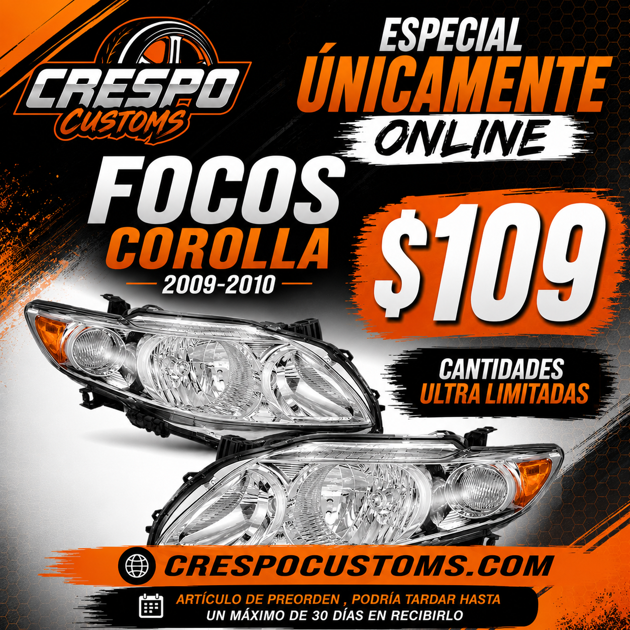 Focos Corolla 09-10