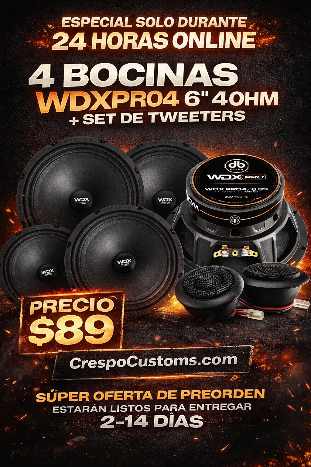 SOLO 24 Horas 4 WDX 6” + Set De Tweeters