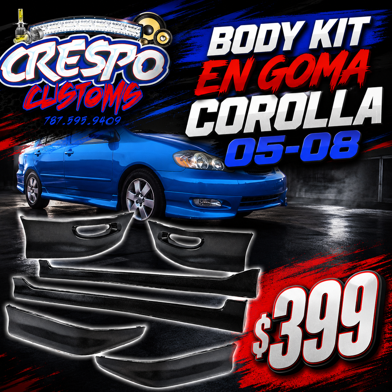 Body Kit En Goma Corolla 05-08