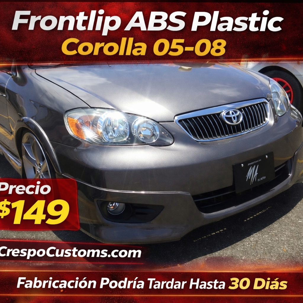Frontlip Abs Plastic Corolla 05-08