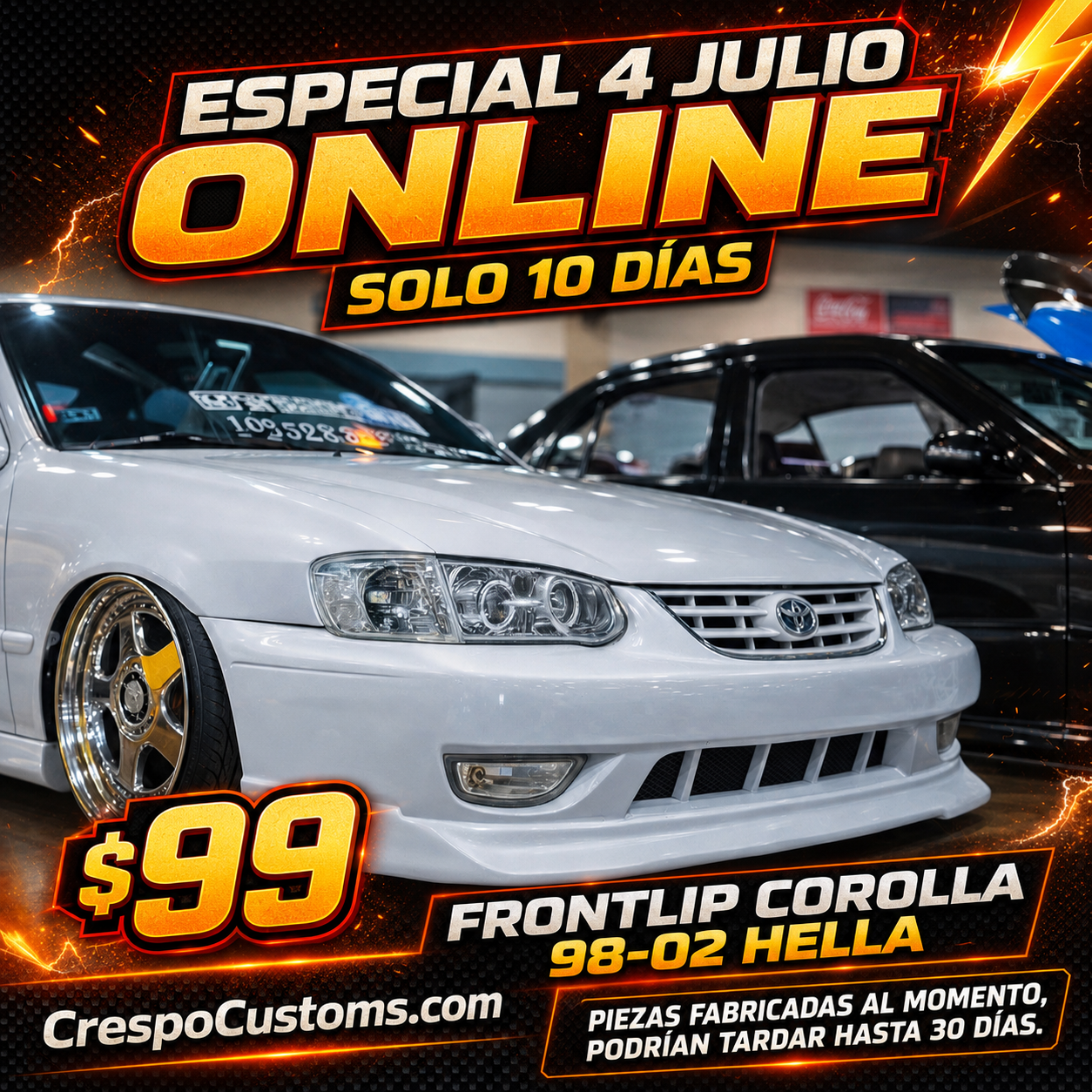 Frontlip Corolla 98-02 Hella