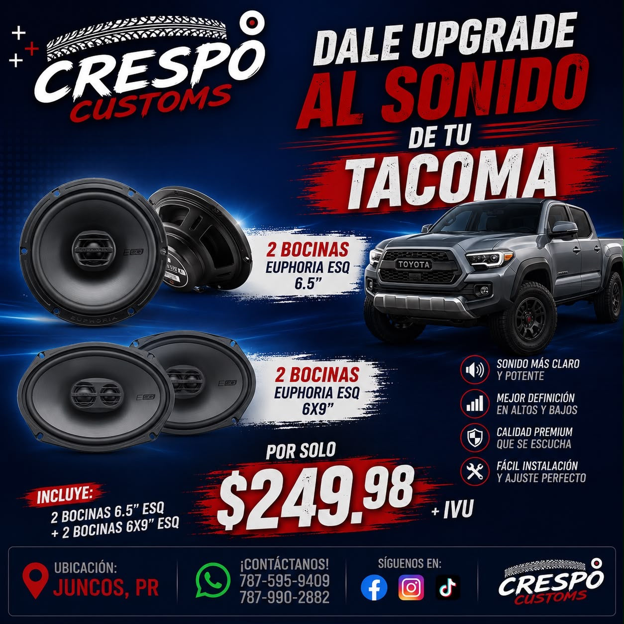 COMBO DALE UPDATE AL SONIDO (TACOMA)