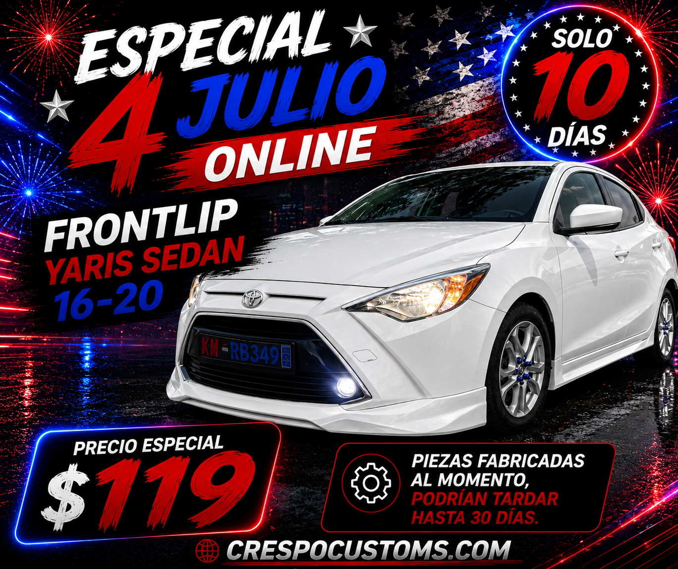 Frontlip Yaris Sedan 16-20