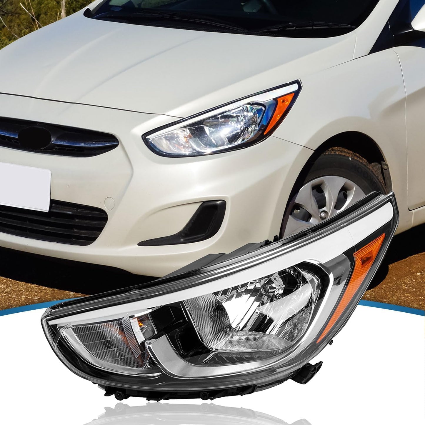 Focos Hyundai Accent 15-17 Estilo Fabrica