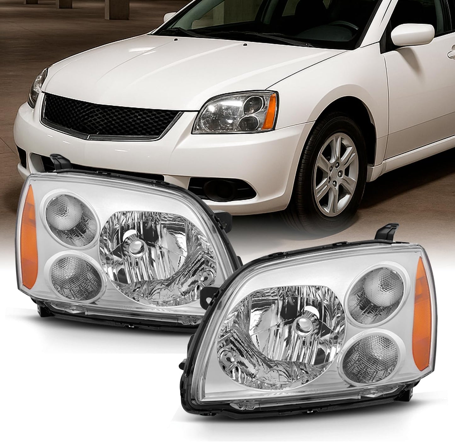 Focos Mitsubishi Galant 04-12 Clear