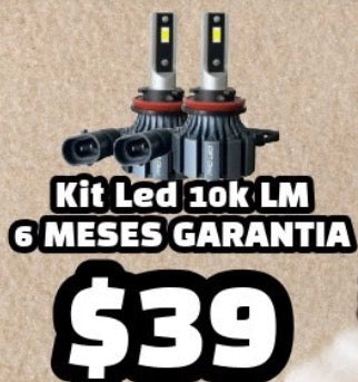 KIT LED 10K LM (6 MESES DE GARANTIA)