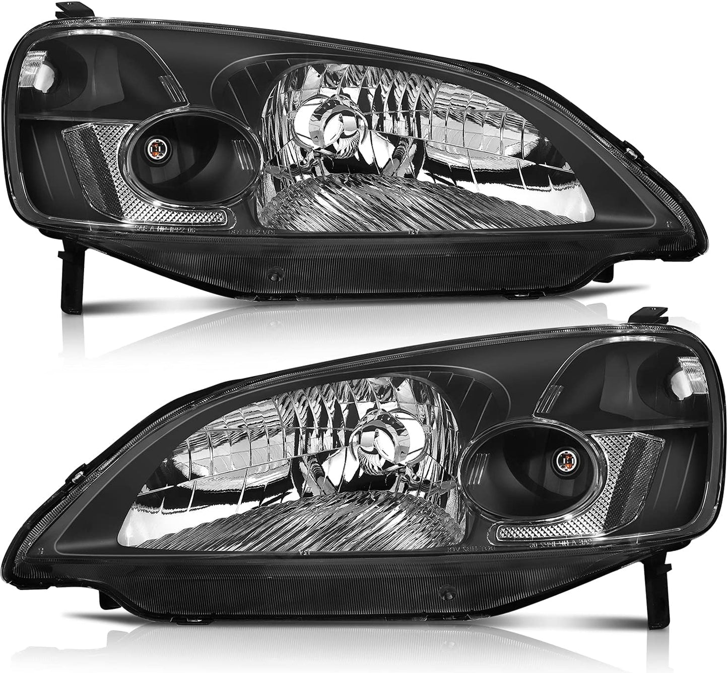 Focos Honda Civic 01-03 (Fondo Negro)