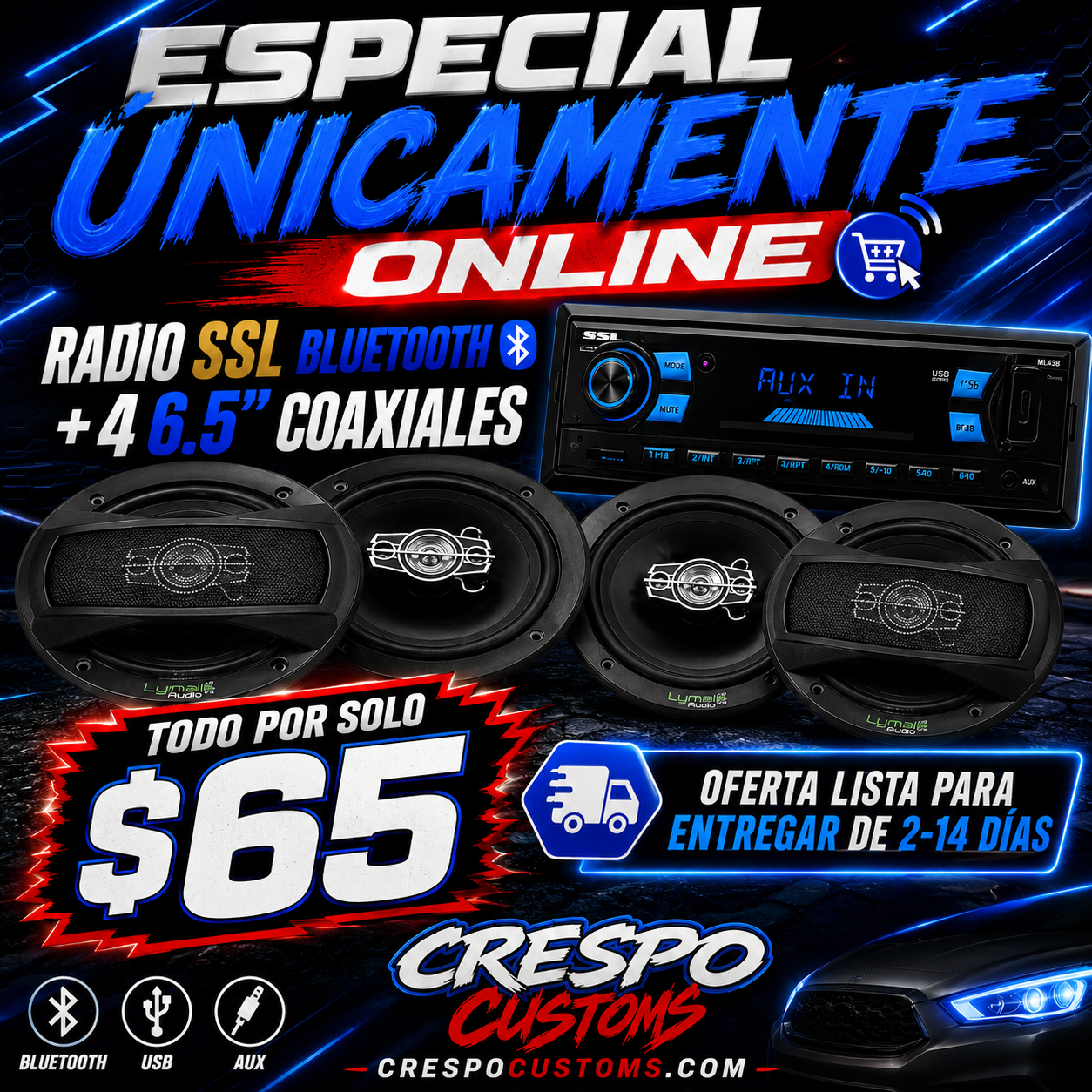 Combo Radio SSL + 4 6.5”