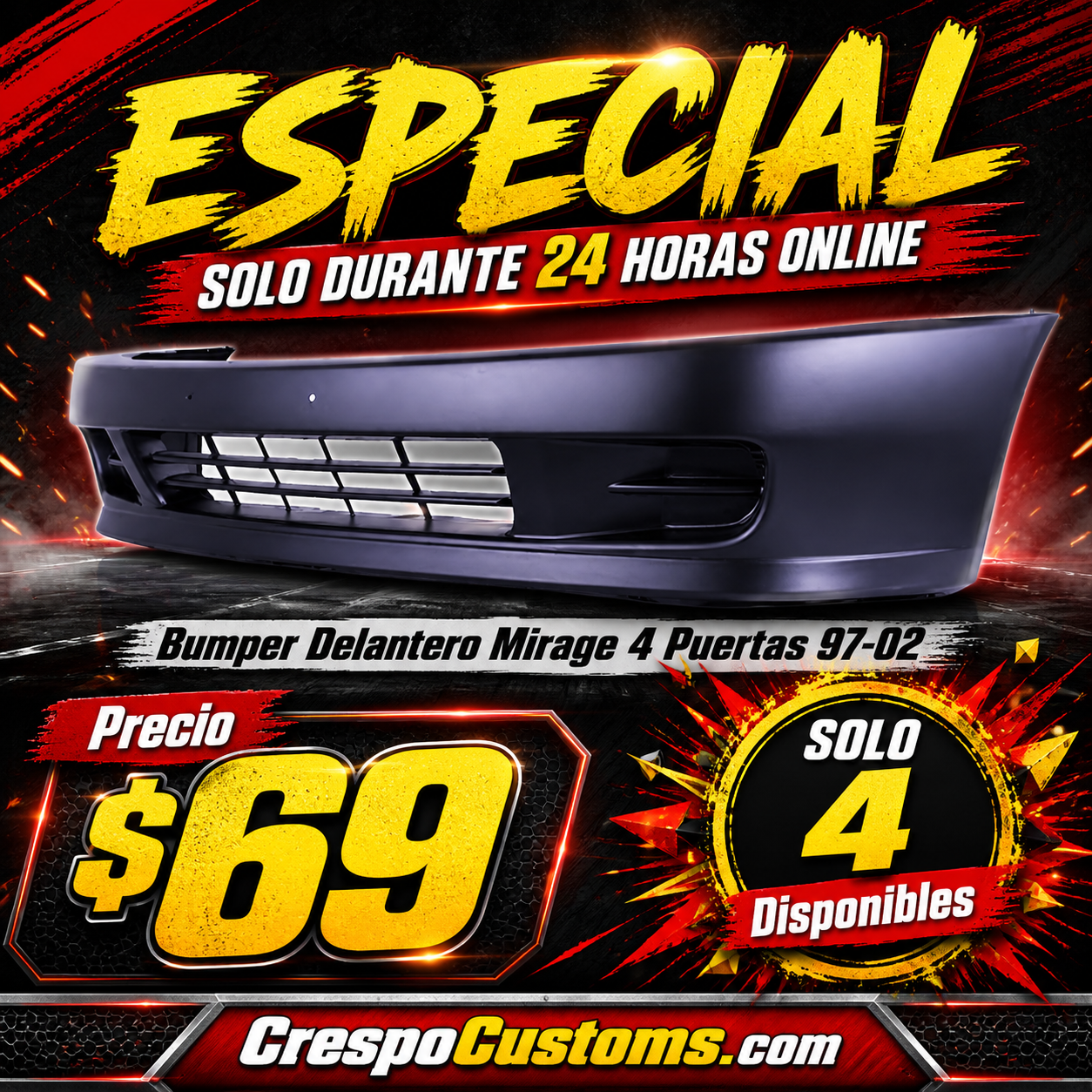 SOLO 24 Horas Bumper Mirage 4 Puertas 97-02