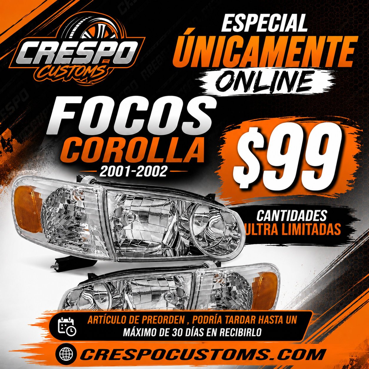 Focos Corolla 01-02