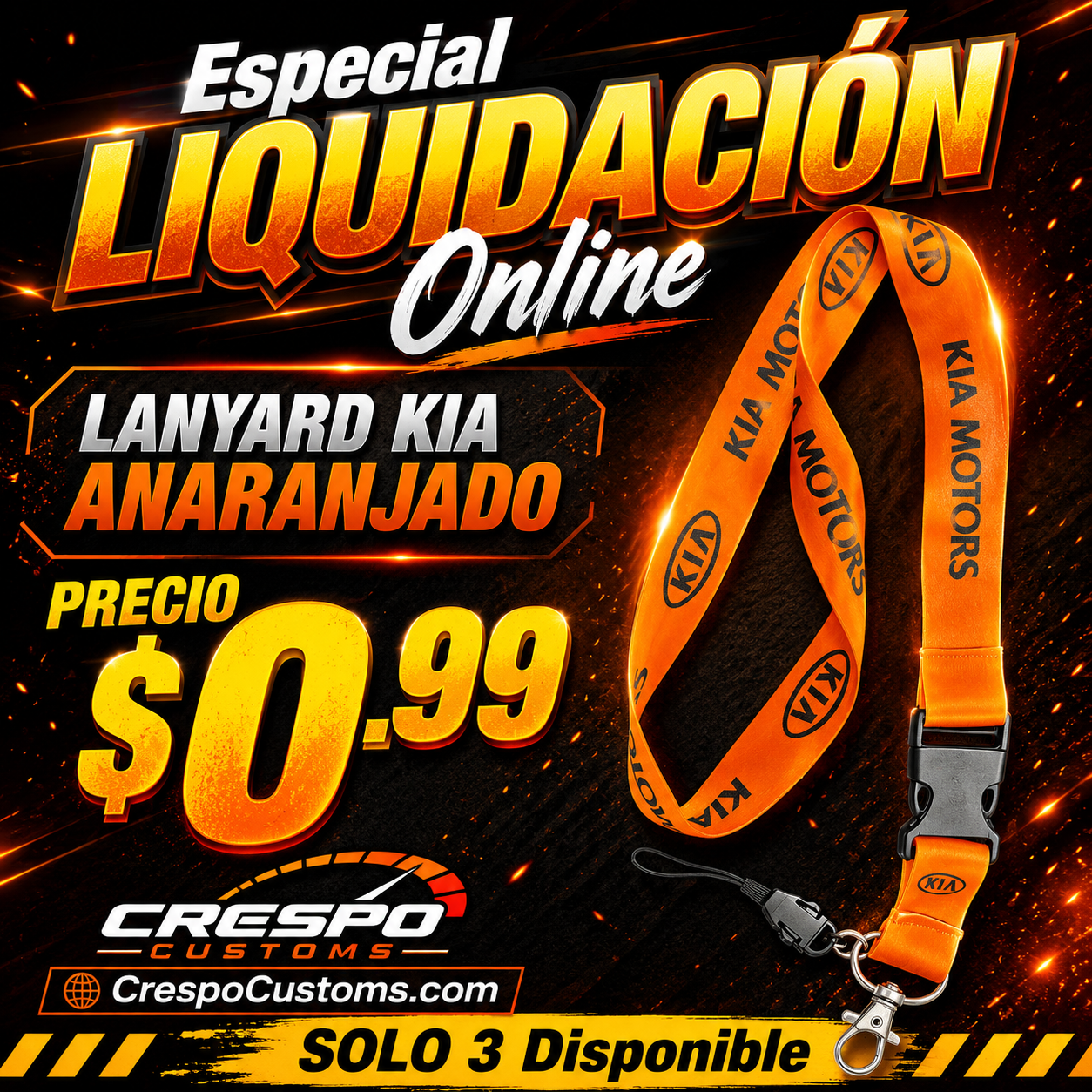 ESPECIAL Lanyard Kia Forte Anaranjado