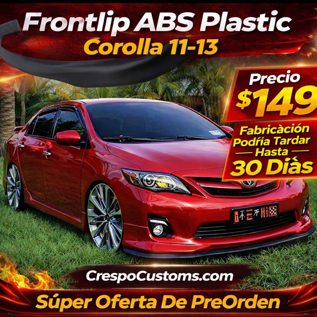 Frontlip Abs Plastic Corolla 11-13