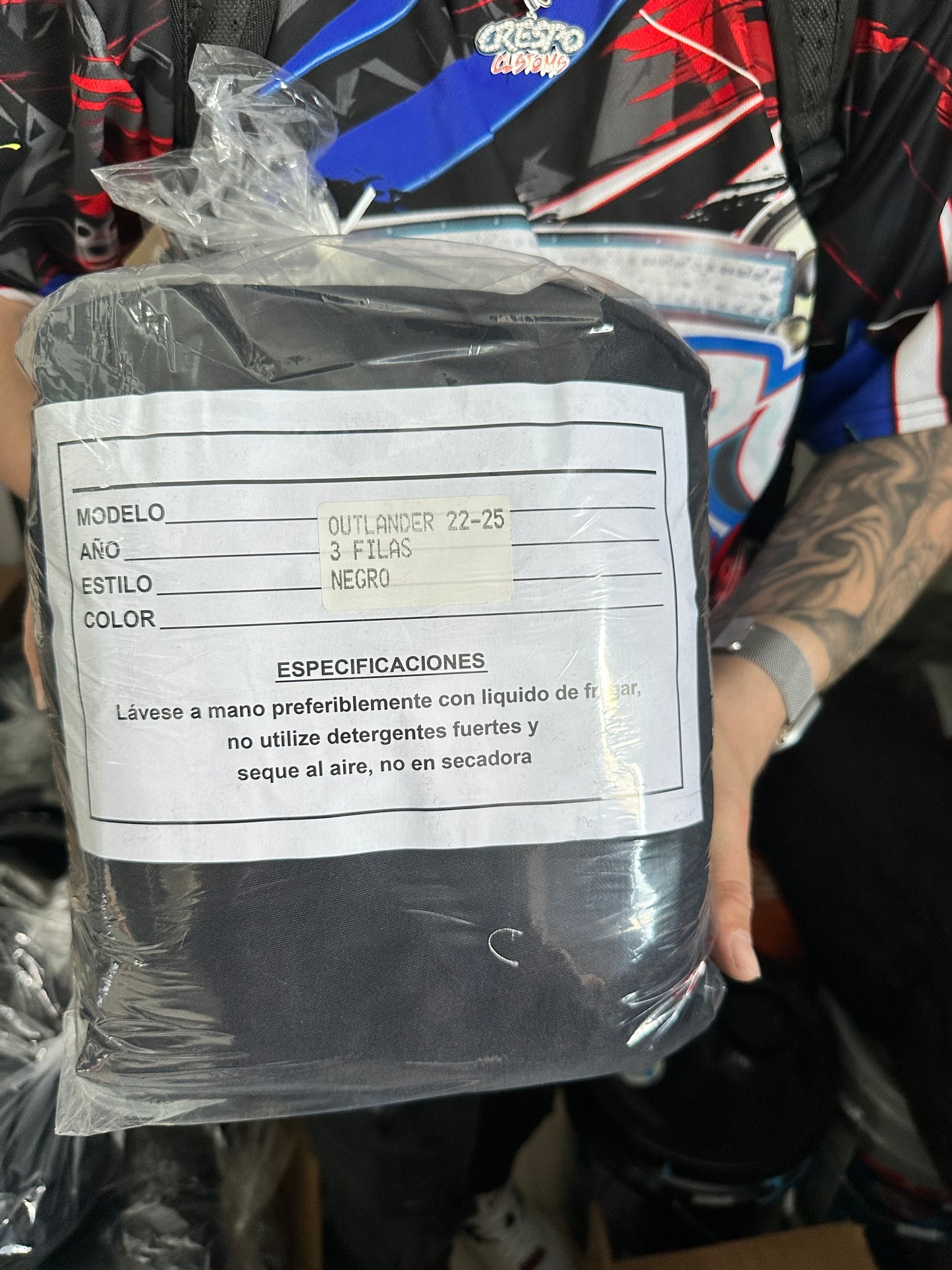 Cover Asiento Outlander 22-25 Black 3Filas