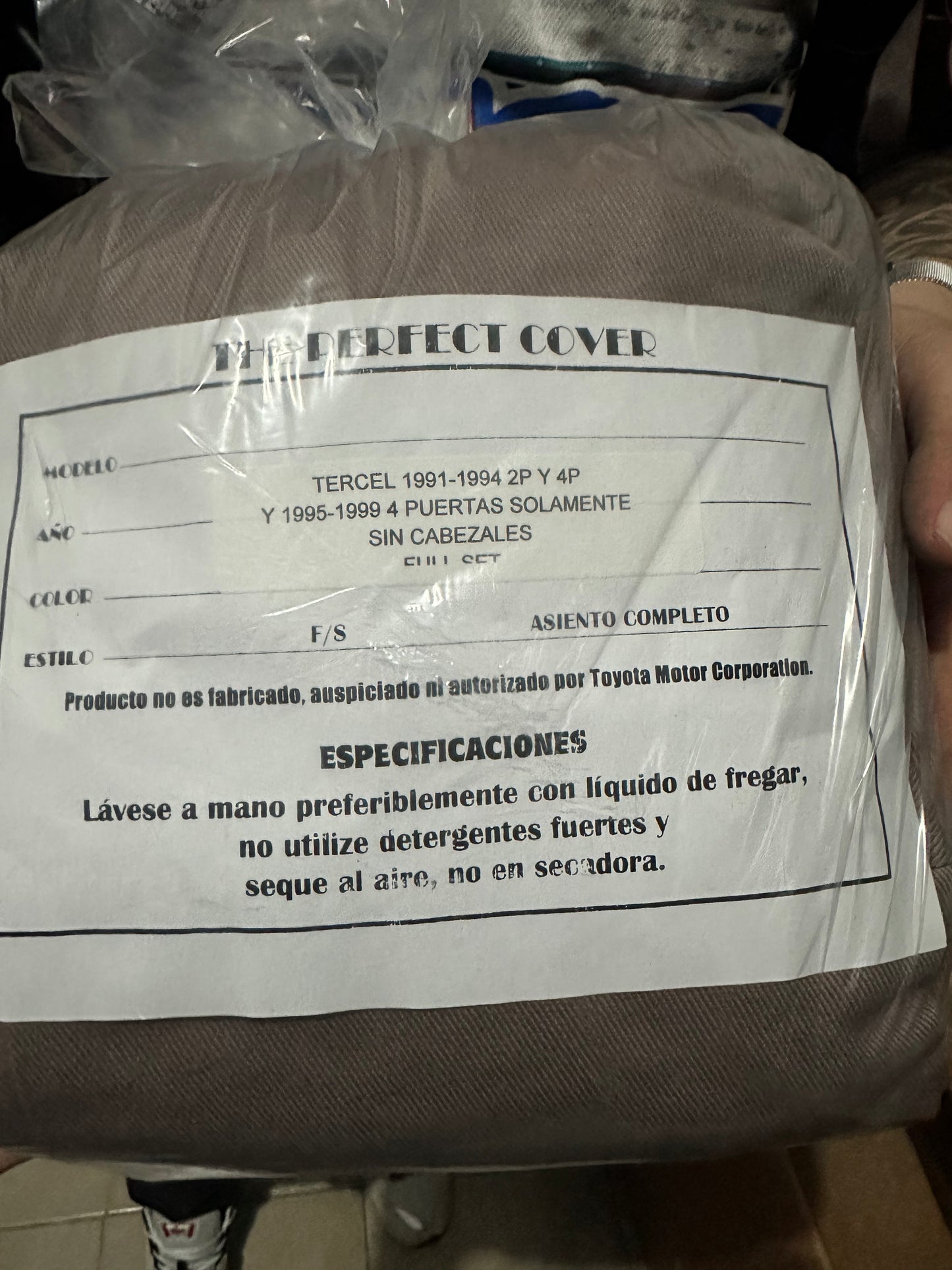 Cover Asiento Tercel 91-94 4P&2P Taupe