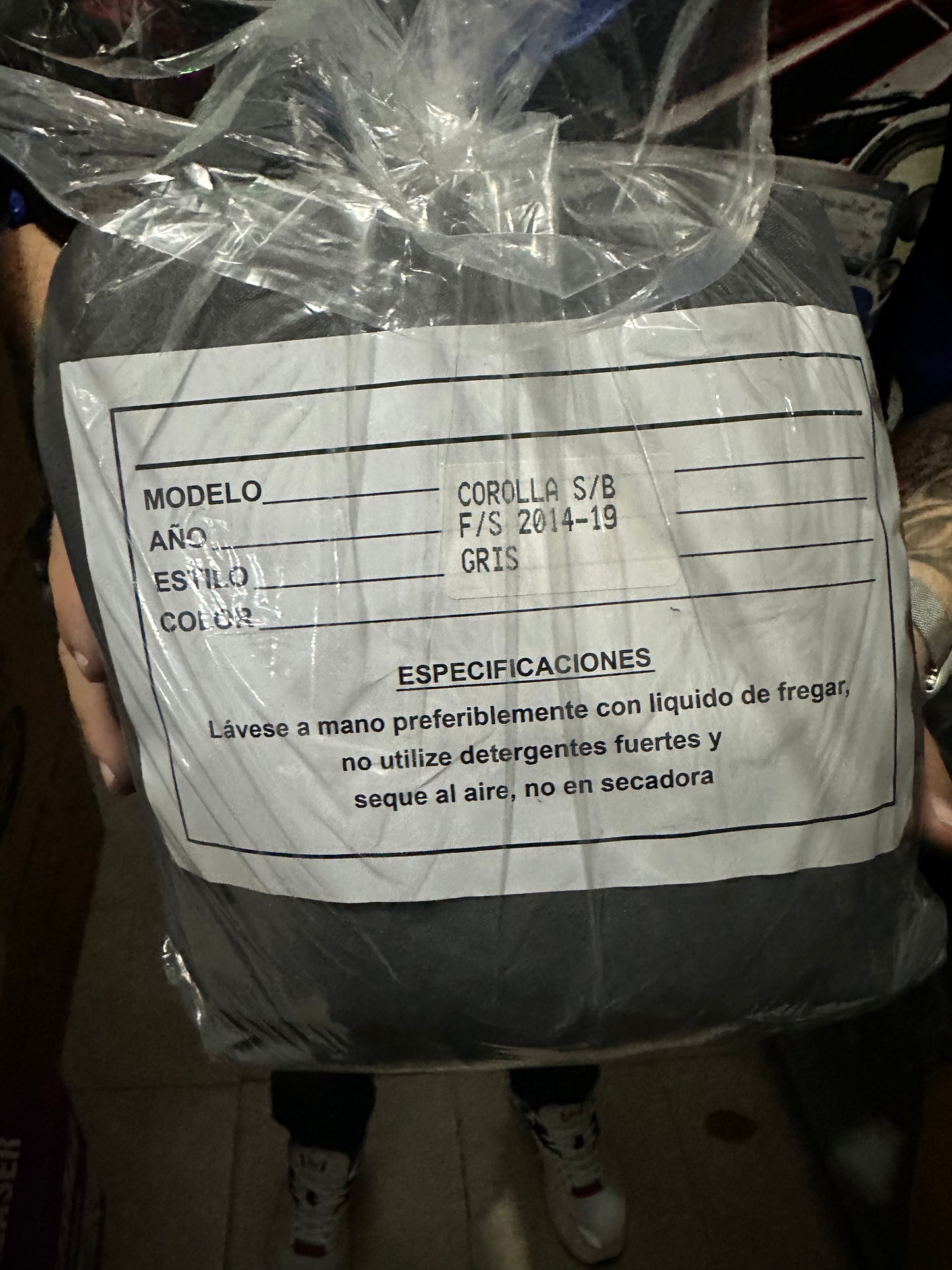 Cover Asiento Corolla 14-19 Grey