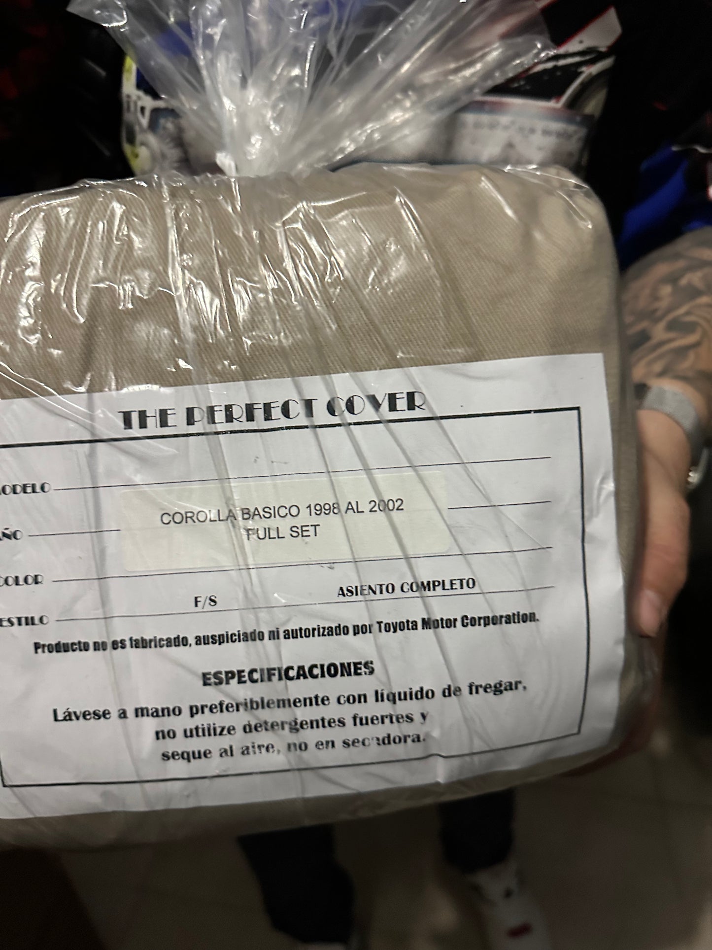 Cover Asiento Corolla 98-02 Beige