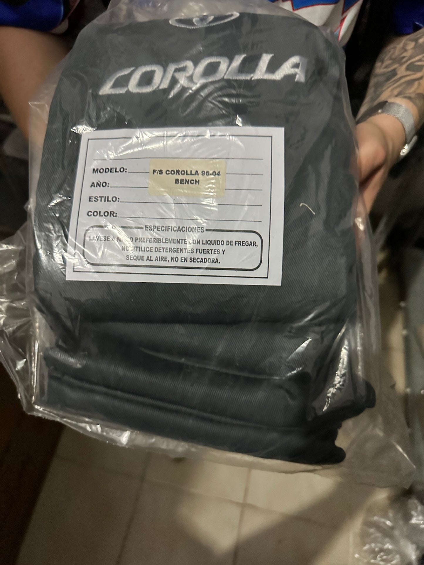 Cover Asiento Corolla 98-04 Black