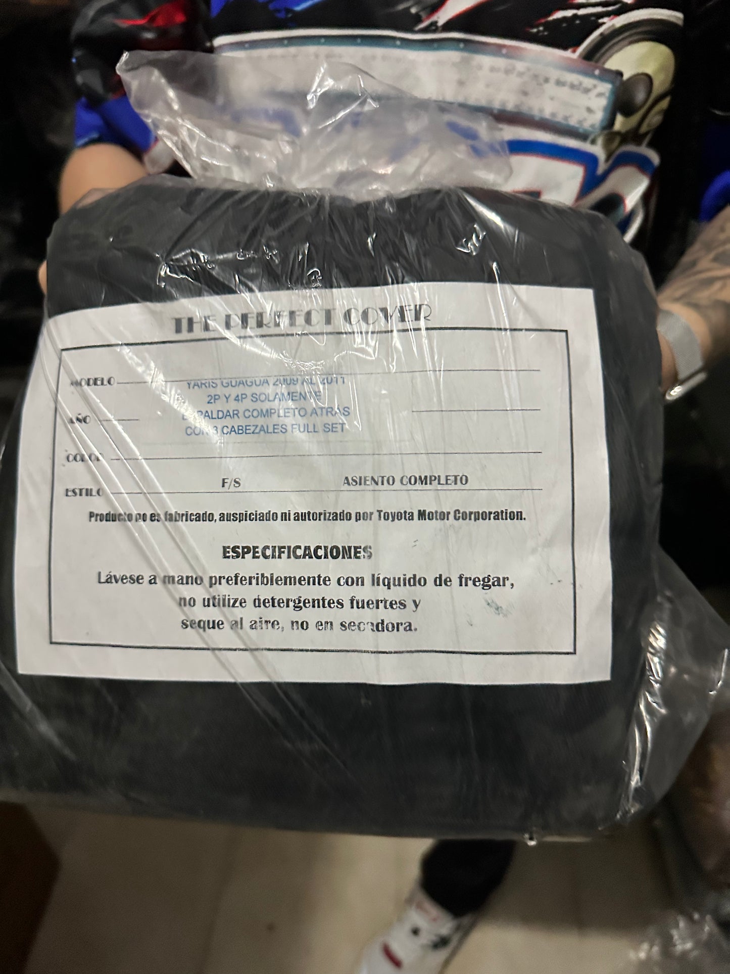 Cover Asiento Yaris HB 09-11 Black