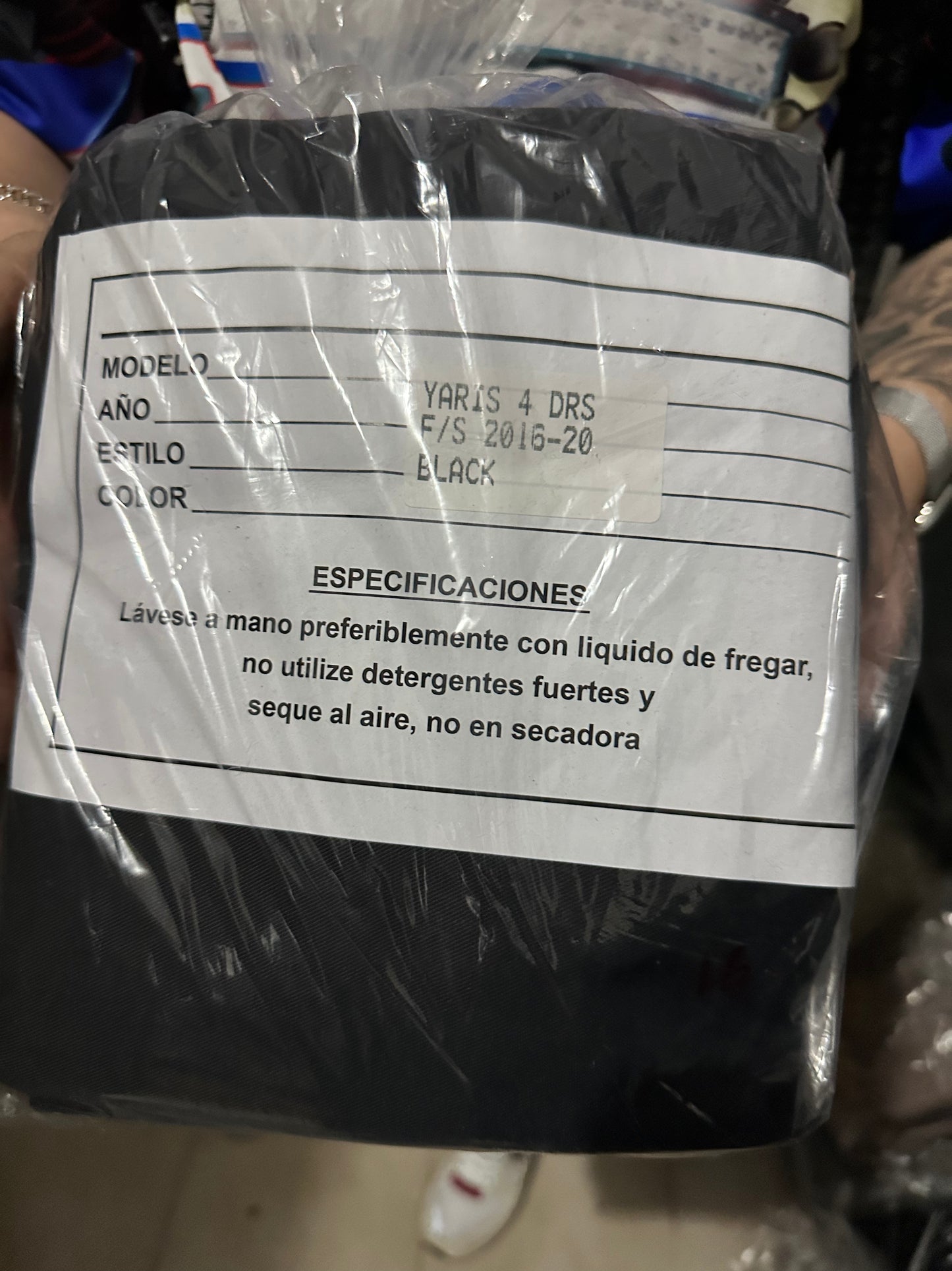 Cover Asiento Yaris 16-20 Black