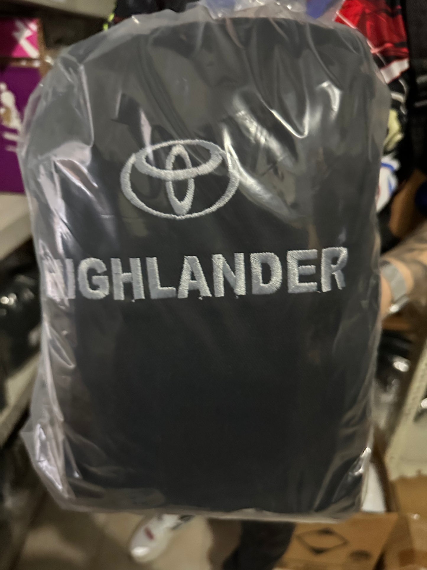 Cover Asiento Highlander 2014 Black 3 Filas
