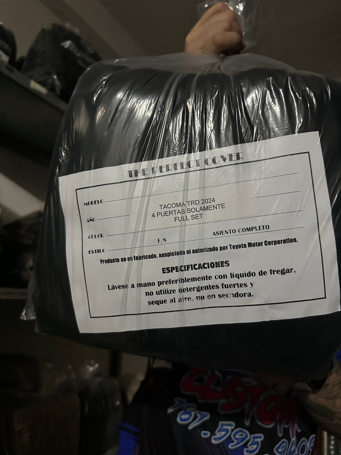 Cover Asiento Tacoma 2024 Black