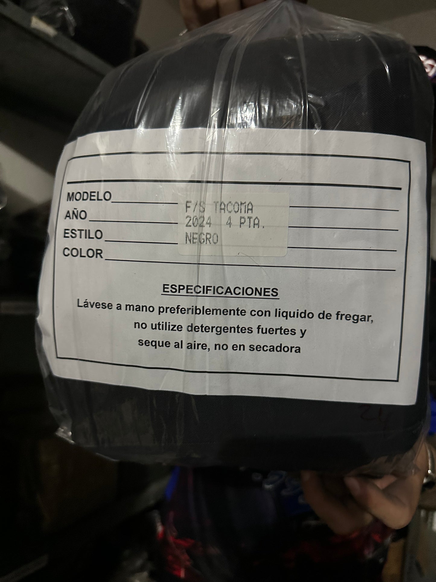 Cover Asiento Tacoma 2024 Black