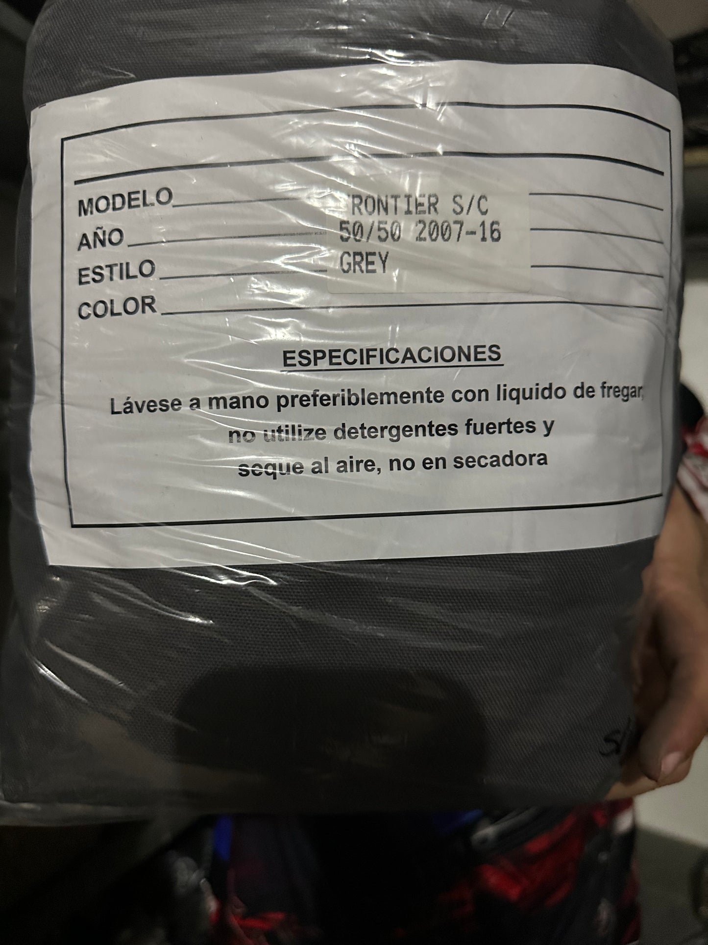 Cover Asiento Frontier 07-15 Dark Grey