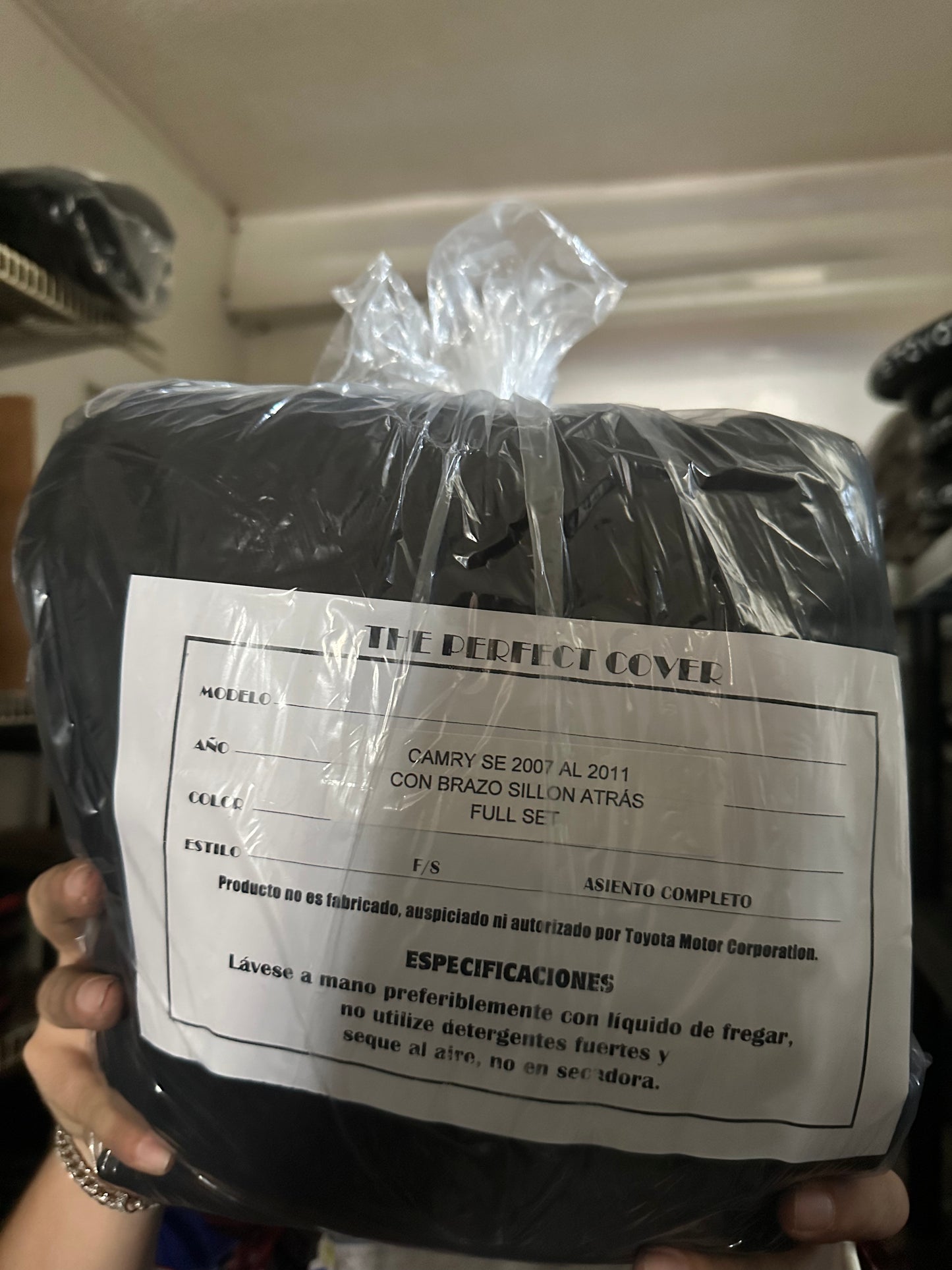 Cover Asiento Camry 07-11 Black