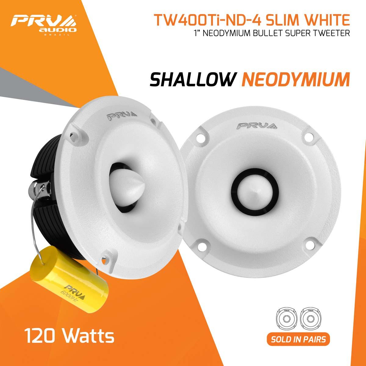 TWEETER TW400Ti-Nd-4 SLIM WHITE (PAIR)