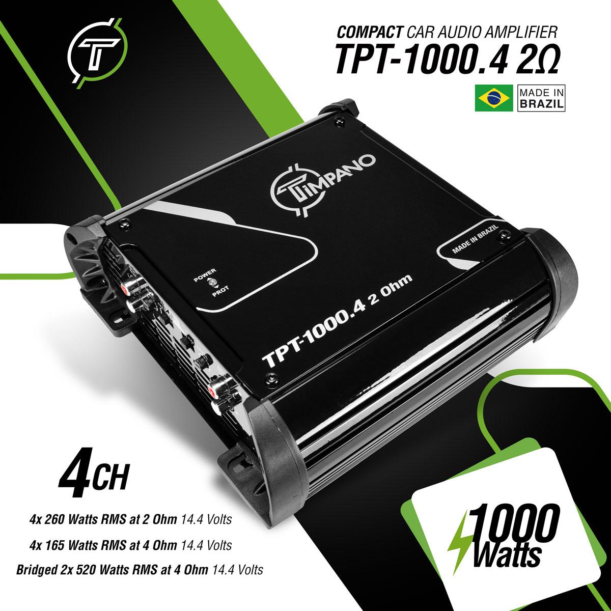 AMPLIFICADOR TIMPANO (TPT-1000.4 2 Ohm)