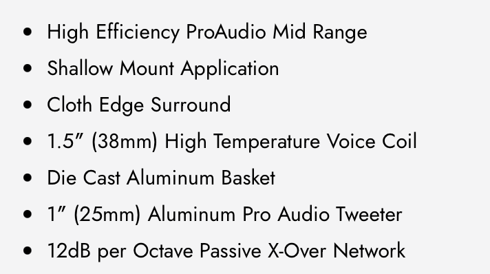 P3 6K : 6.5" PRO Audio Component Kit