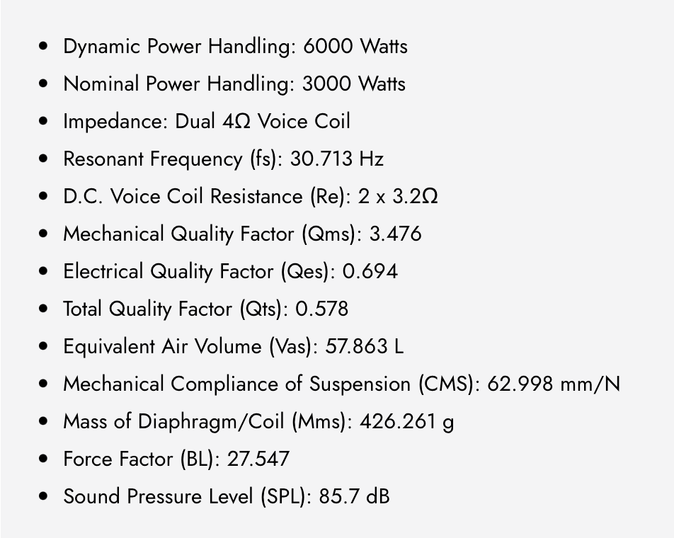 WDX15G5R.4 15 in. Dual 4-Ohm Subwoofer