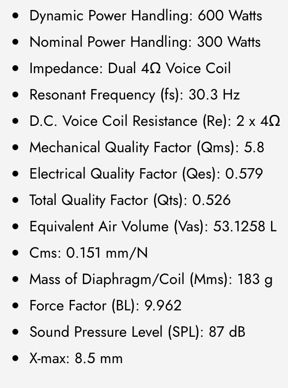X-W12D4 12" Dual 4-Ohm Subwoofer