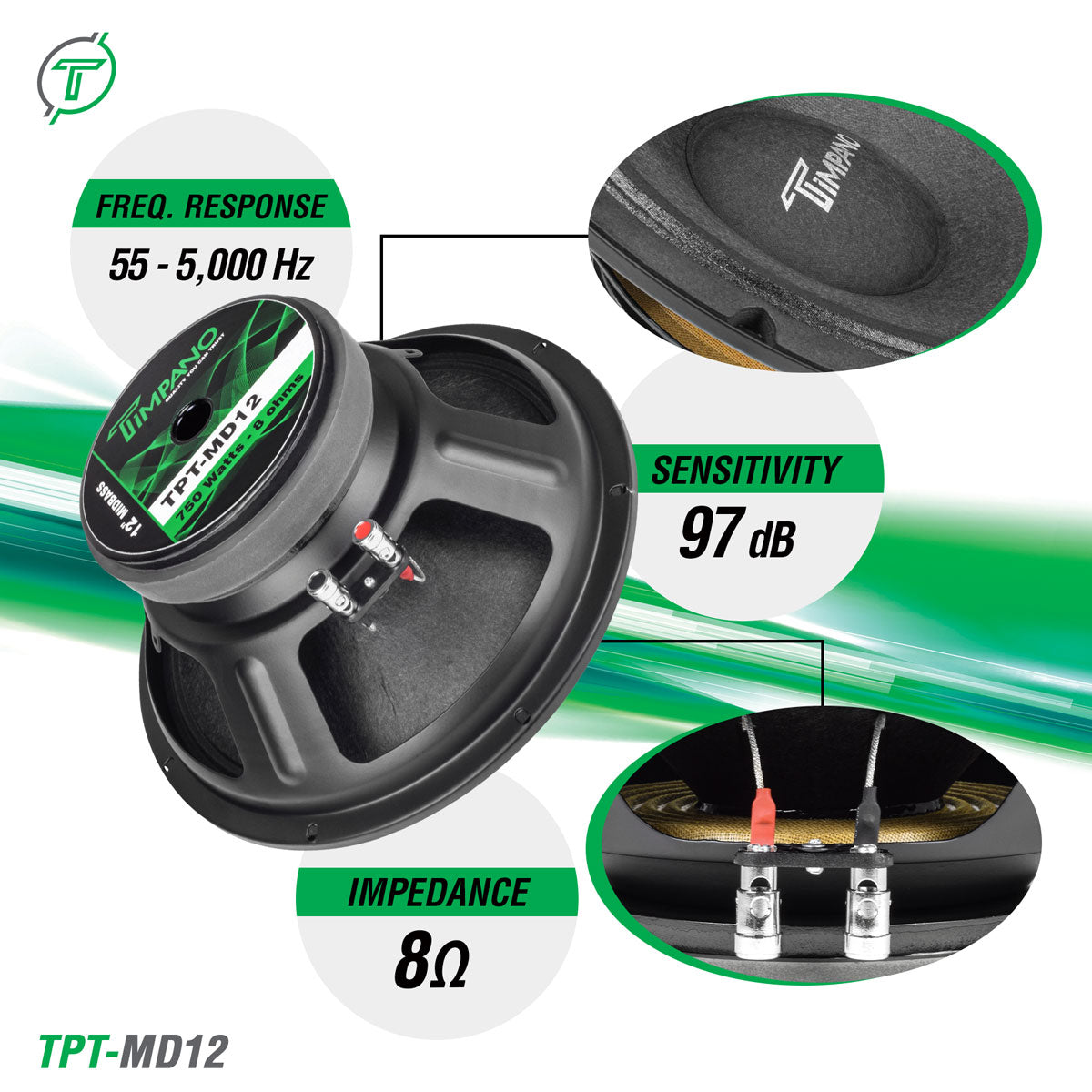 Bocina timpano 12" (tpt-md12)
