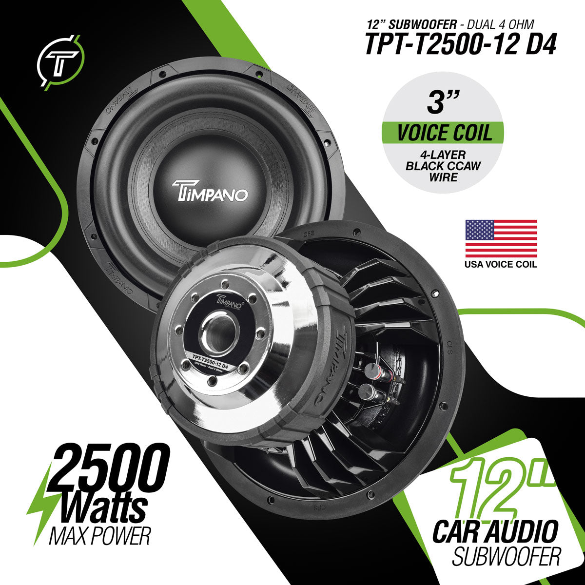 BAJO TIMPANO 12". TPT-T2500-12D4