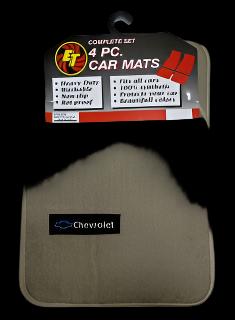 ALFOMBRA 4 PC. CHEVROLET CARPET MATS-BEIGE