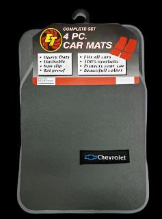 ALFOMBRA 4 PC. CHEVROLET CARPET MATS-GREY
