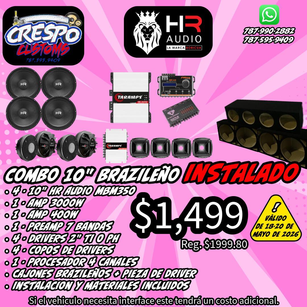COMBO 10" BRAZILEÑO INSTALADO