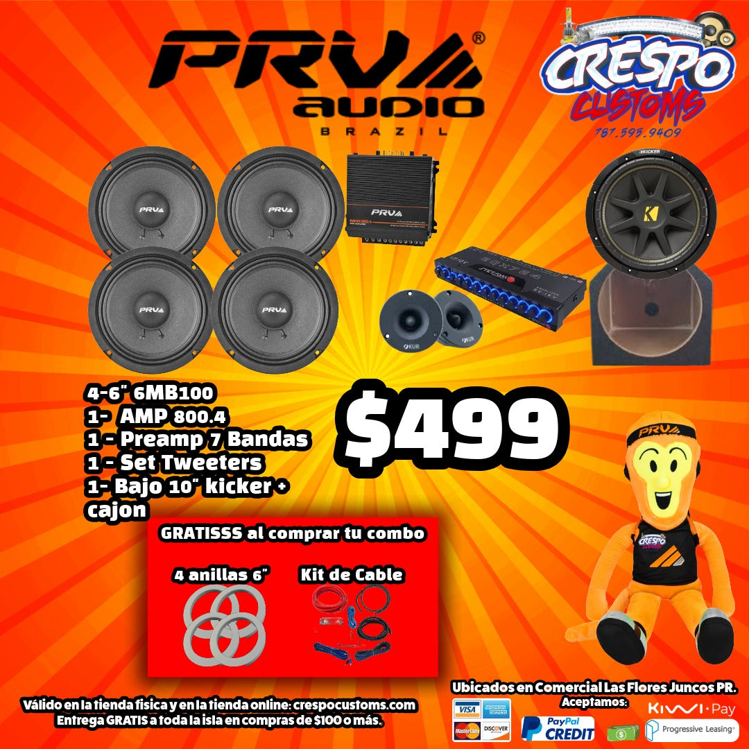 COMBO PRV CON TO 6" 6MB100 + BAJO 10"