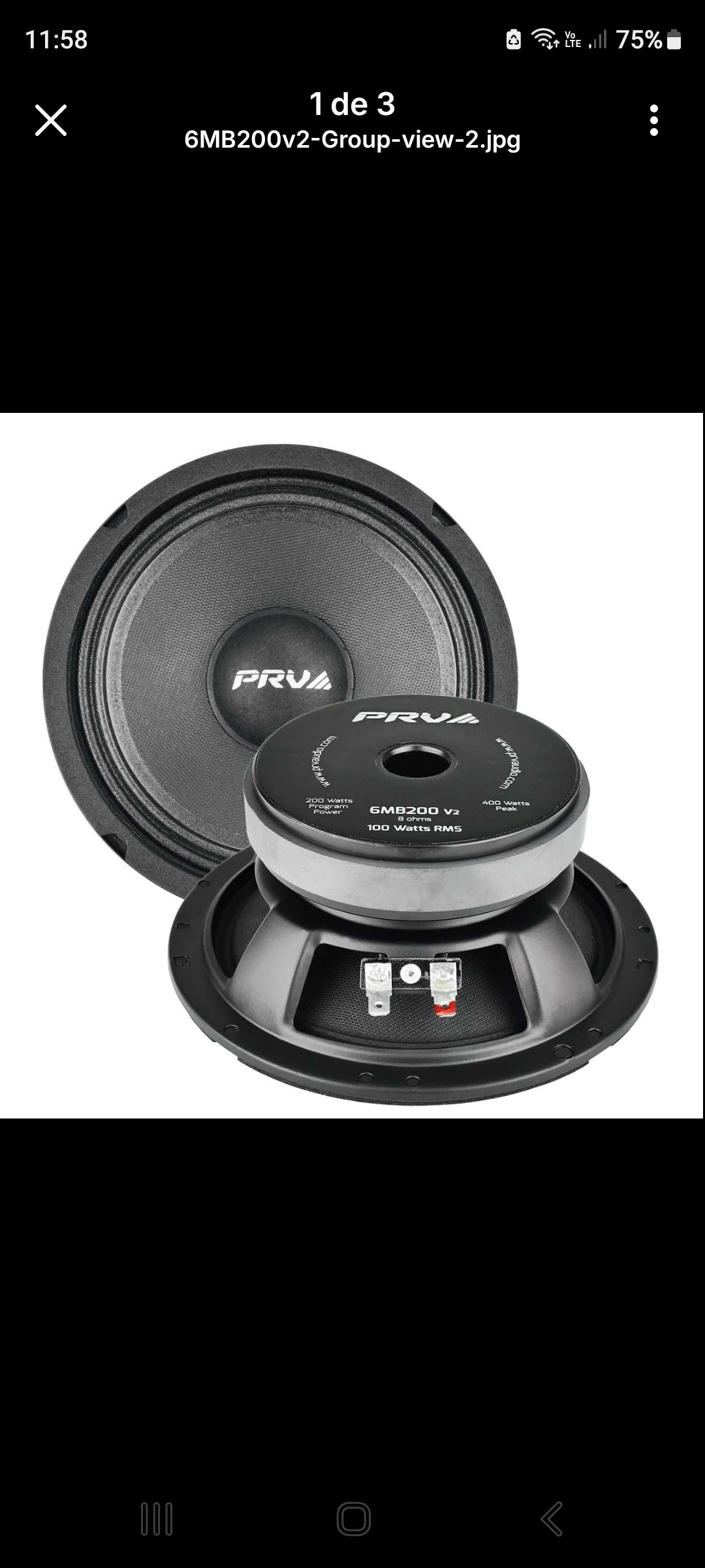 BOCINA PRV 6" MB200 V2