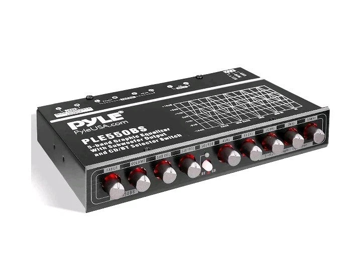Ecualizador gráfico Pyle PLE550BS 5 bandas con Bluetooth y salida de sub