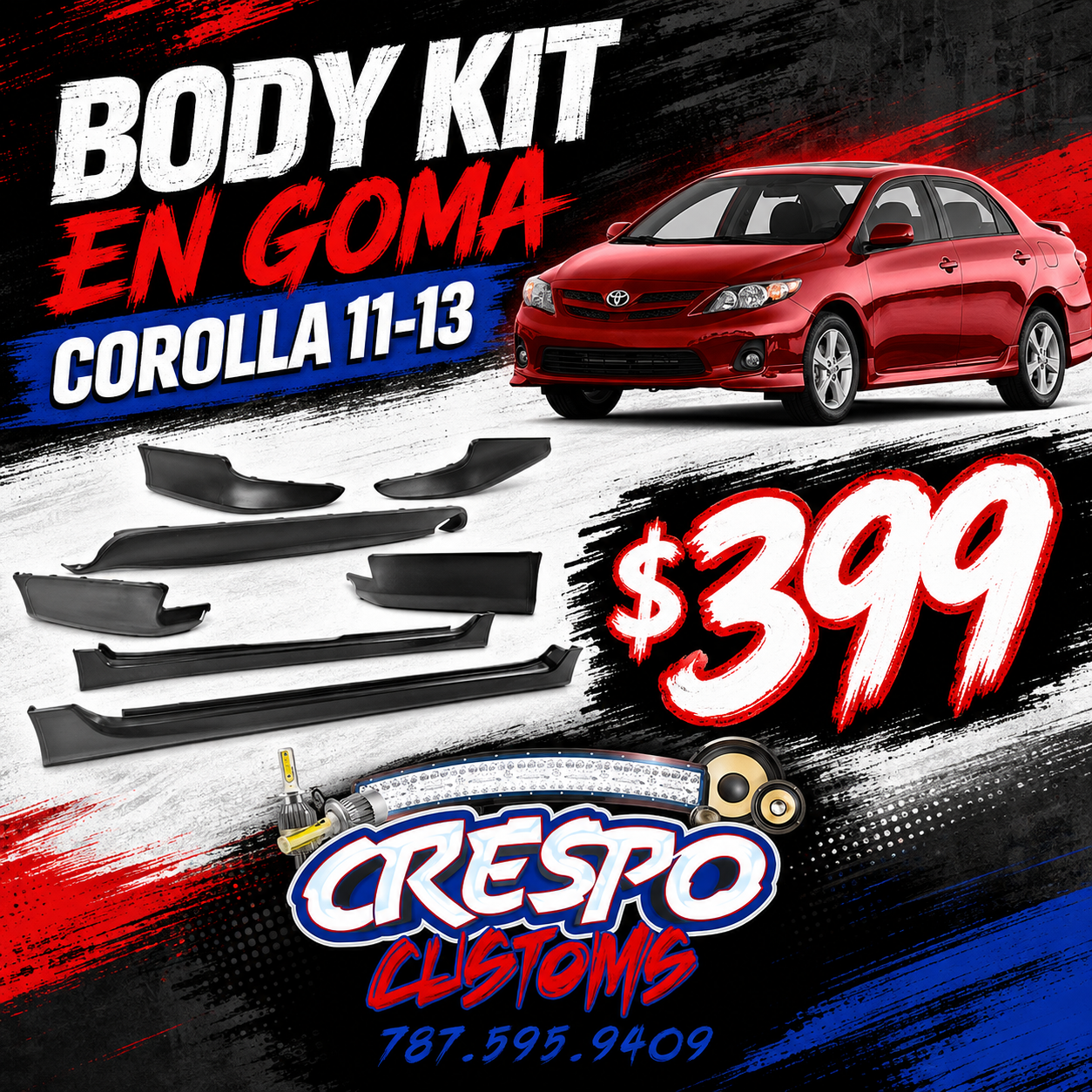 Body Kit En Goma Corolla 11-13