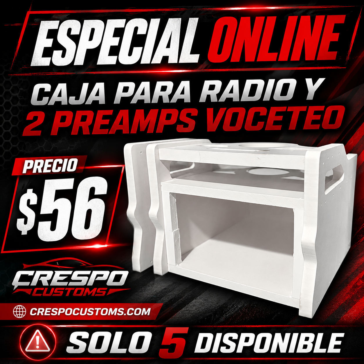 ESPECIAL Caja Para Radio y 2 Preamps