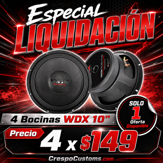 ESPECIAL 4 Bocinas WDX 10”