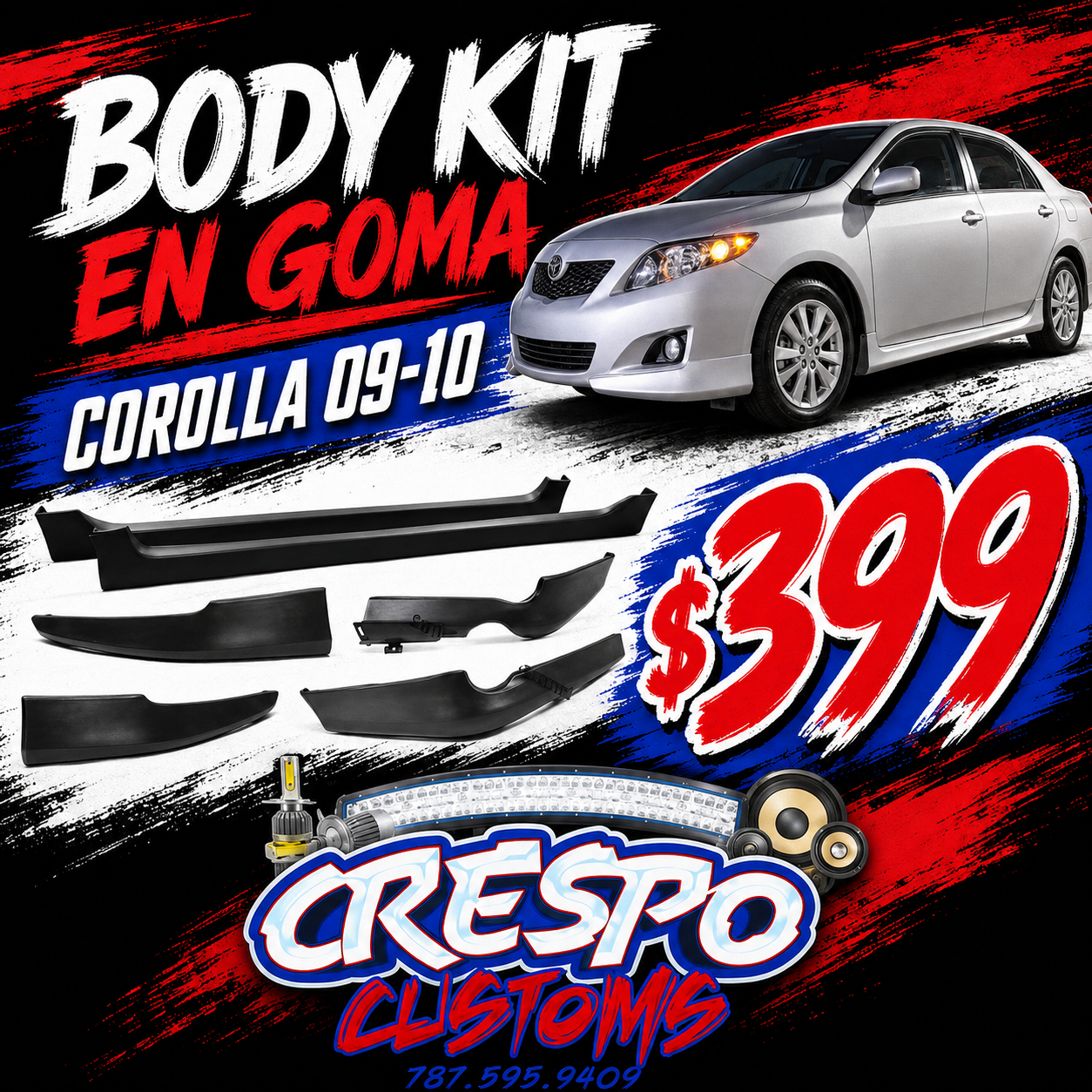 Body Kit En Goma Corolla 09-10