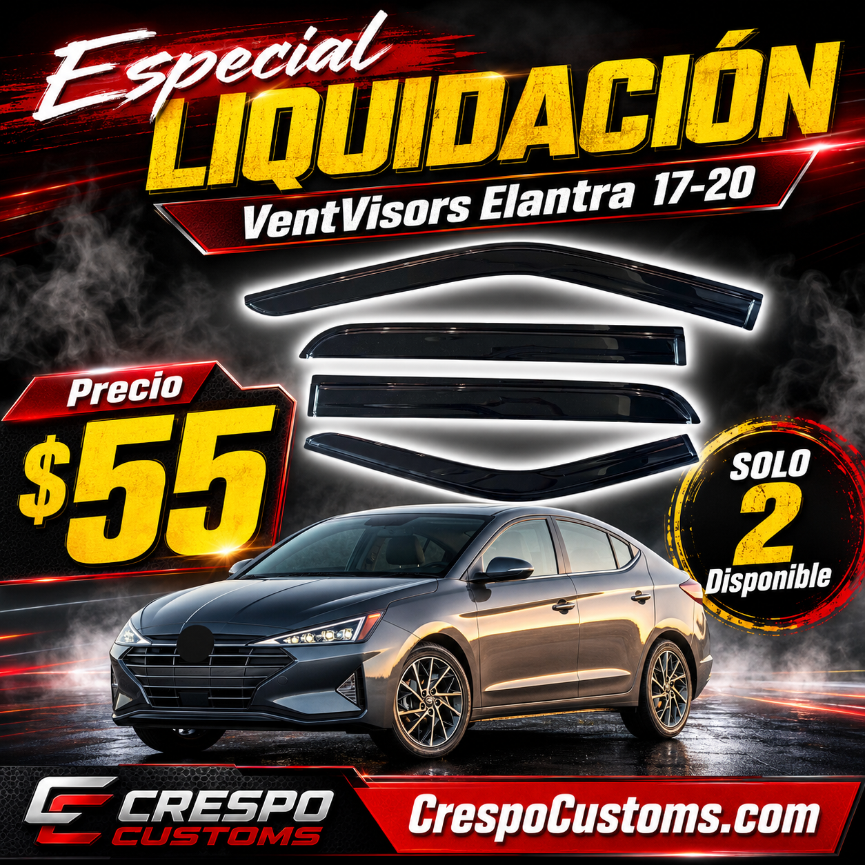 LIQUIDACIÓN Ventvisors Elantra 17-20