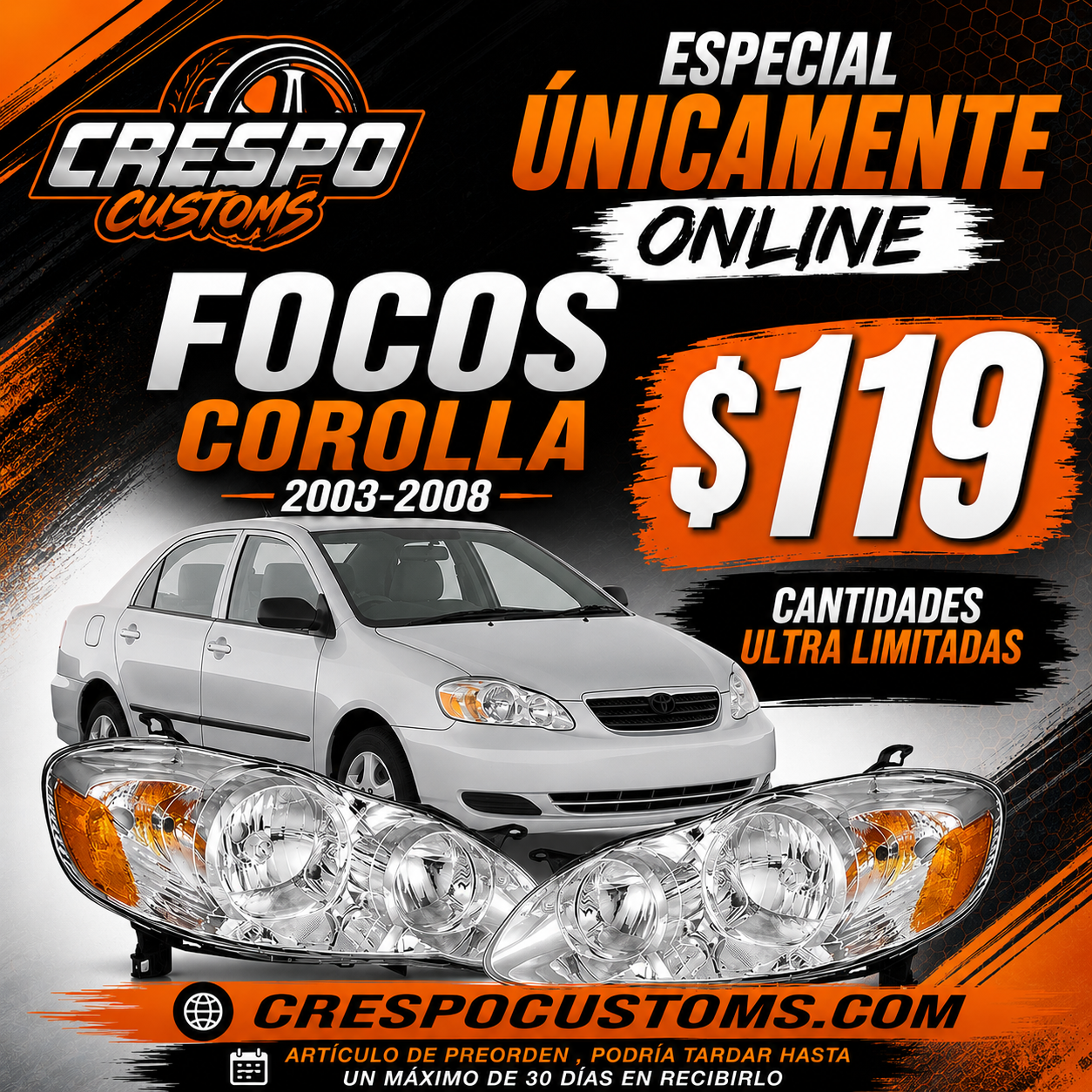 Focos Corolla 03-08