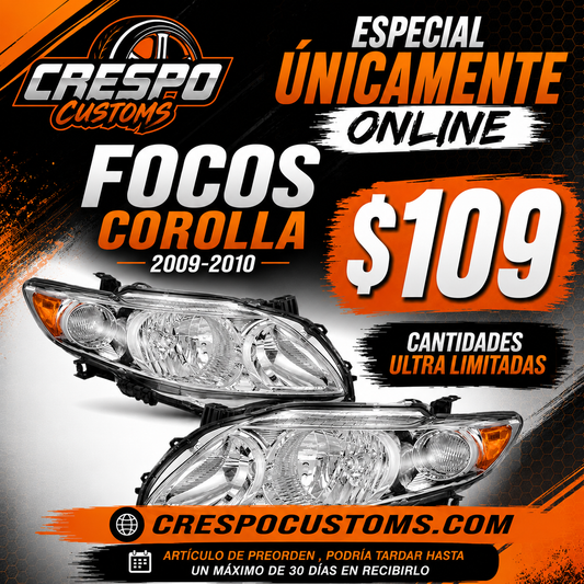 Focos Corolla 09-10