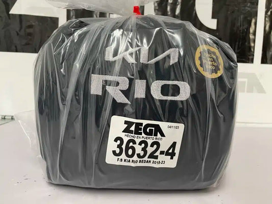 Full Set Kia Rio Sedan 2018-2023 Black (60/40 2nd Row) #3632-4WP